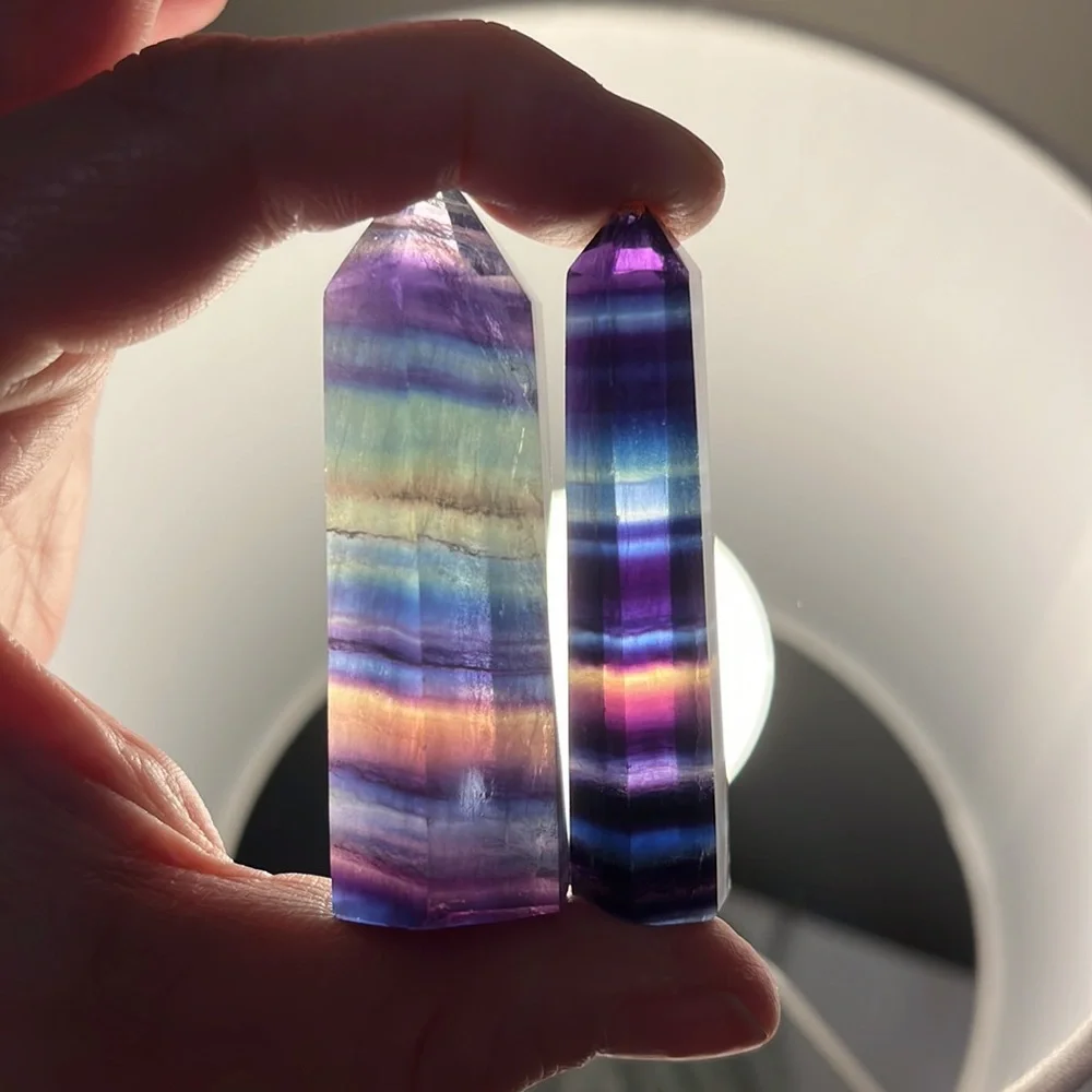 Green Fluorite Crystal Towers
